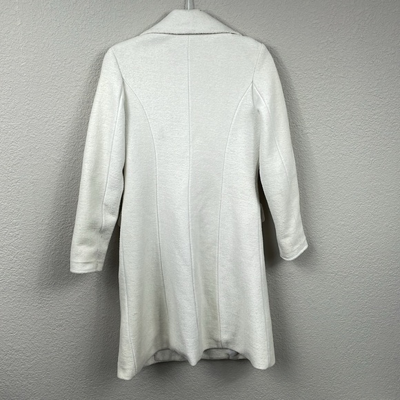 D&G Dolce & Gabbana Cream Ivory Wool Blend Pea Coat Mid Length Sz S - Picture 4 of 12